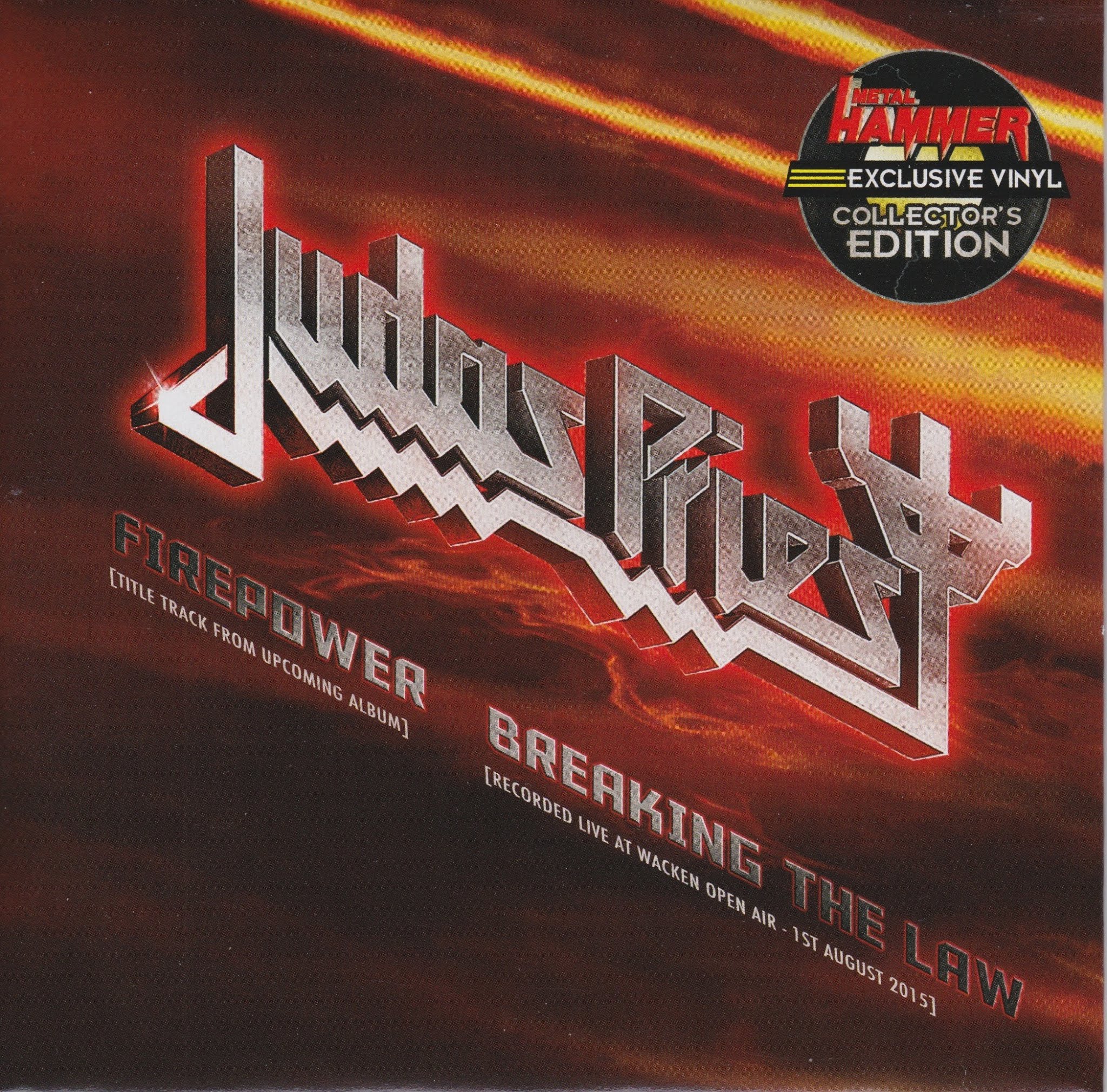 Judas Priest — Firepower / Breaking the Law 7″ (2018)