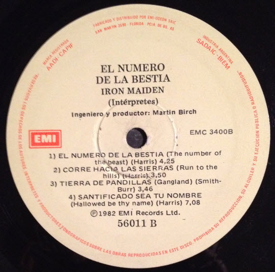 Iron Maiden — El Numero de la Bestia
