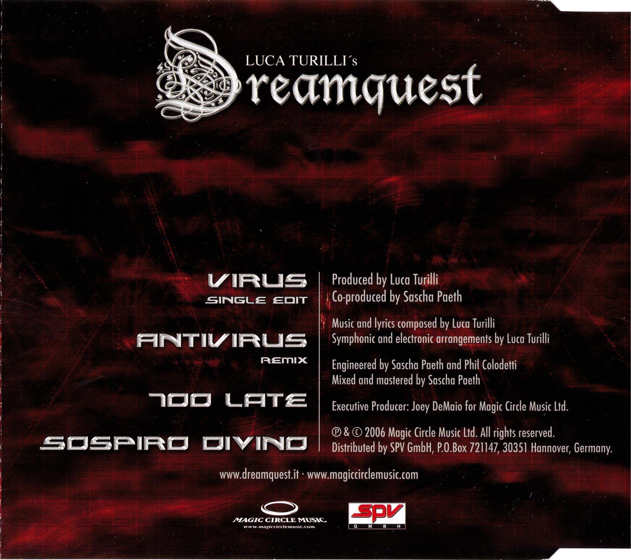 Luca Turilli’s Dreamquest — Virus CDS (2006)